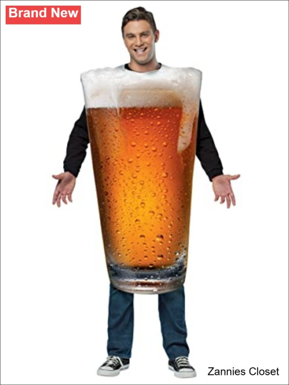 👻 Rasta Imposta Men's Get Real Beer Pint Costume Tunic One Size